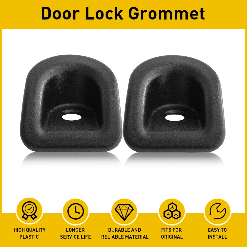 Set of 4 Black Door Panel Lock Grommets for Ford Mustang (2005–2014)