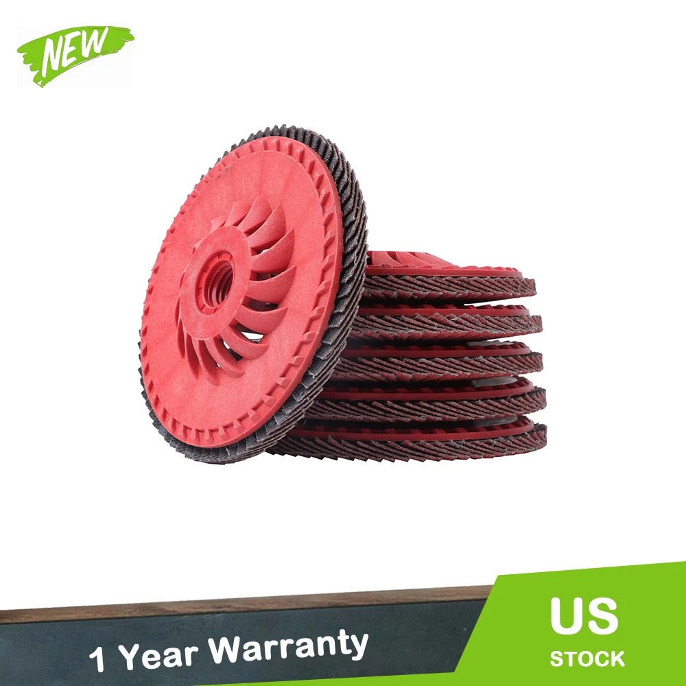 10 Pack Ceramic Grain Flap Sanding Discs 4.5" x 7/8" 80 Grit for Automotive