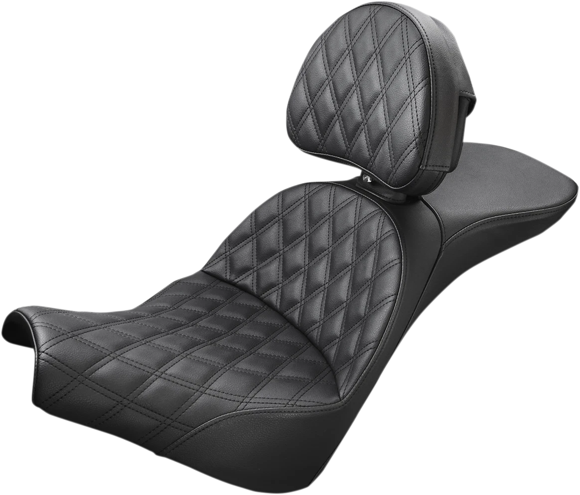 SADDLEMEN Explorer Seat with Backrest for Harley FXBB/FXST (2018–2024)
