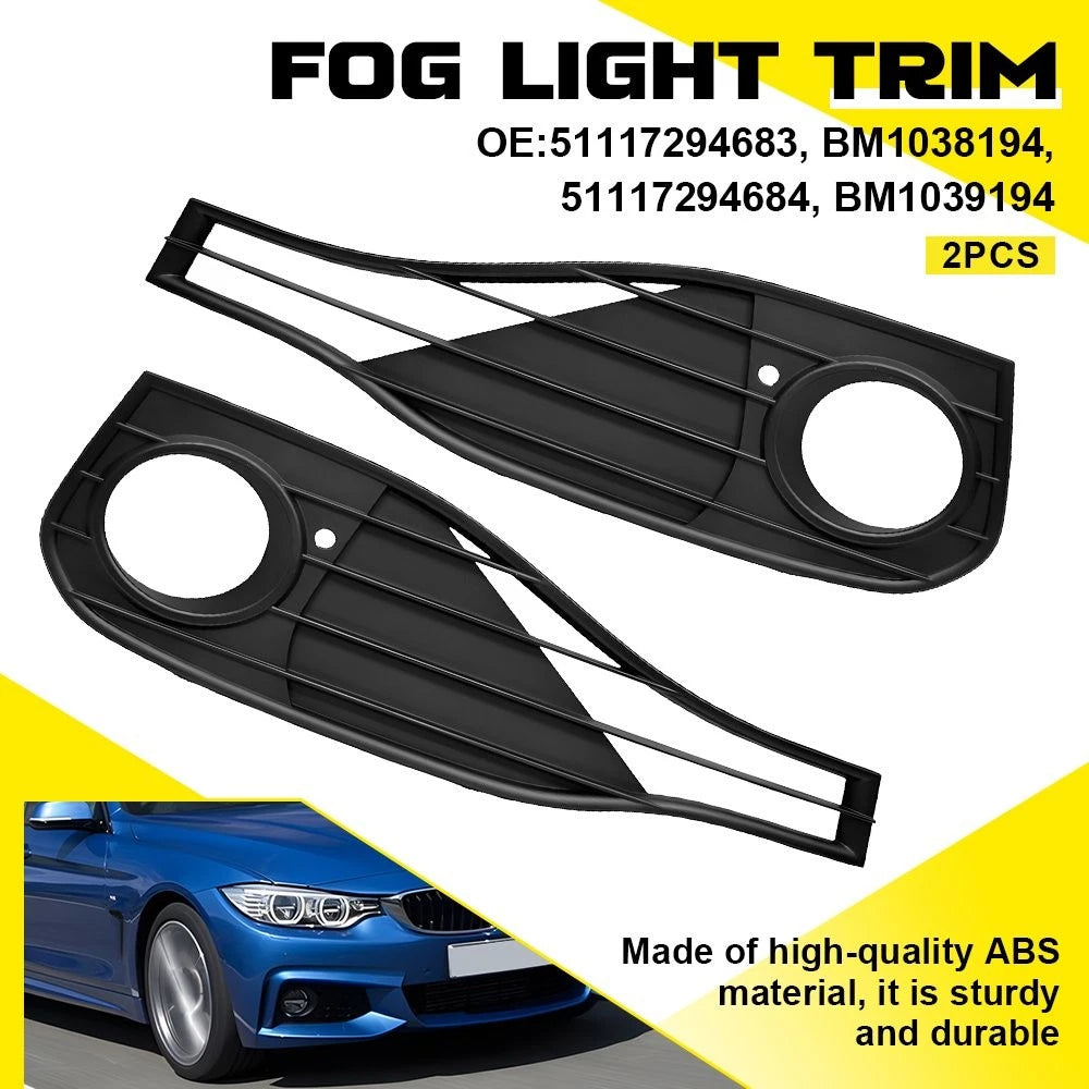 2X Bumper Fog Light Lamp Bezel for BMW 428i 430i 435i 440i (2014–2020)