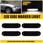 Set of 4 Smoked Side Marker Lights for Mazda Miata MX-5 (1990–2005)