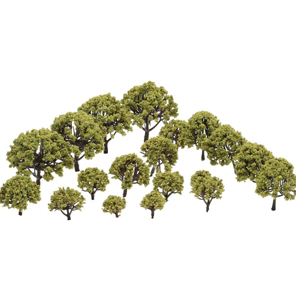 40Pcs Mixed Size Model Trees for Train Railway Building Scenery