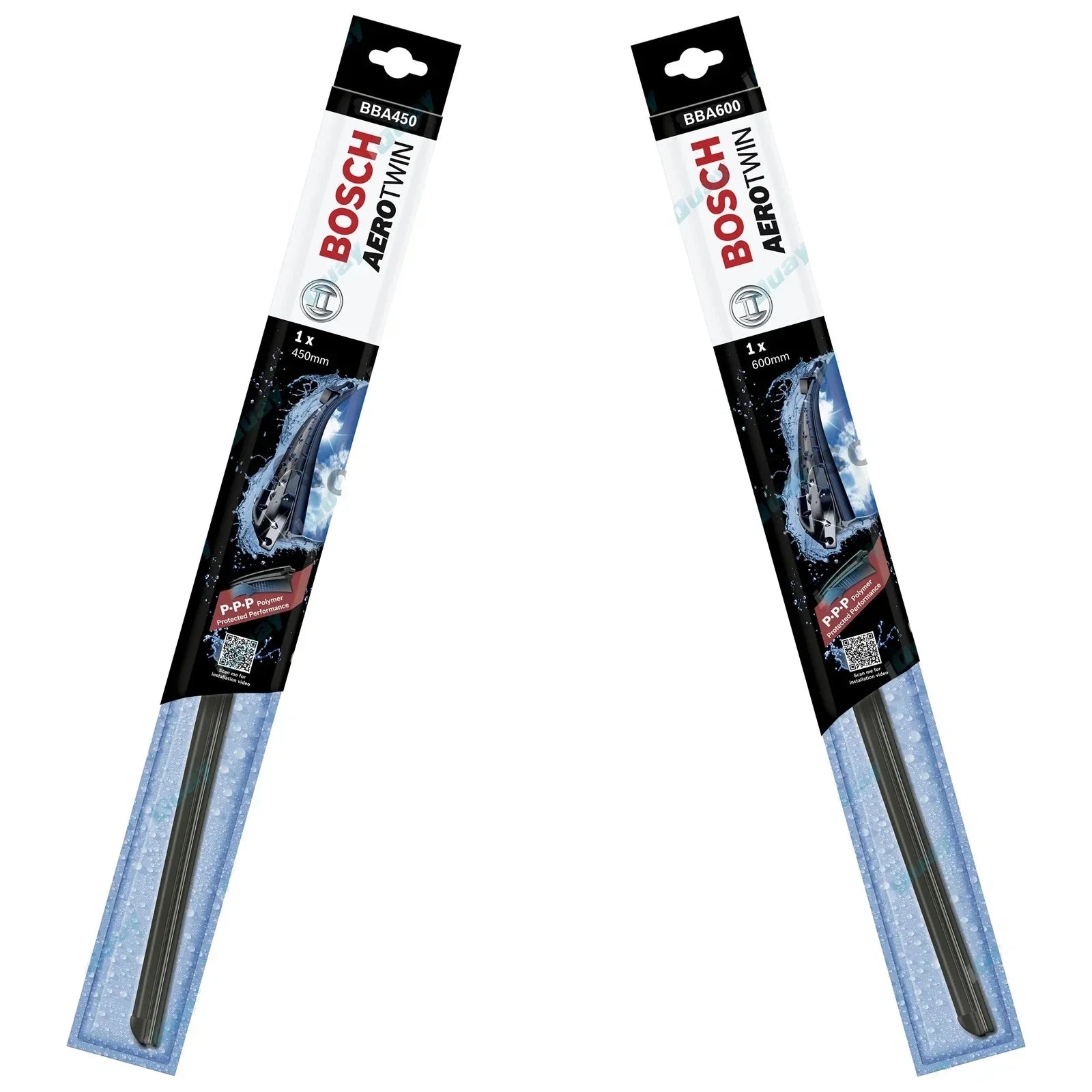 Front Pair Bosch Aerotwin Wiper Blades for Mazda Premacy CP 2001~2003
