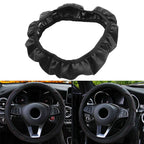 Black Microfiber Leather Steering Wheel Cover 15" for SUV (Universal)