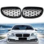 Gloss Black Diamond Meteor Front Kidney Grill for BMW E60 5 Series (2003-2009)