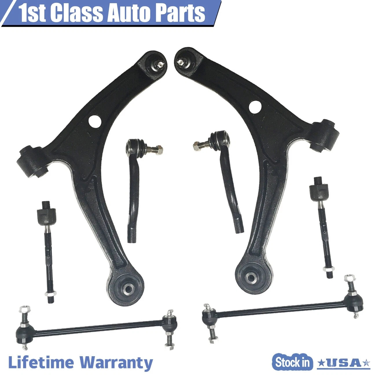 8pc Front Suspension Lower Control Arm Kit for Acura MDX Honda Pilot (2001–2005)