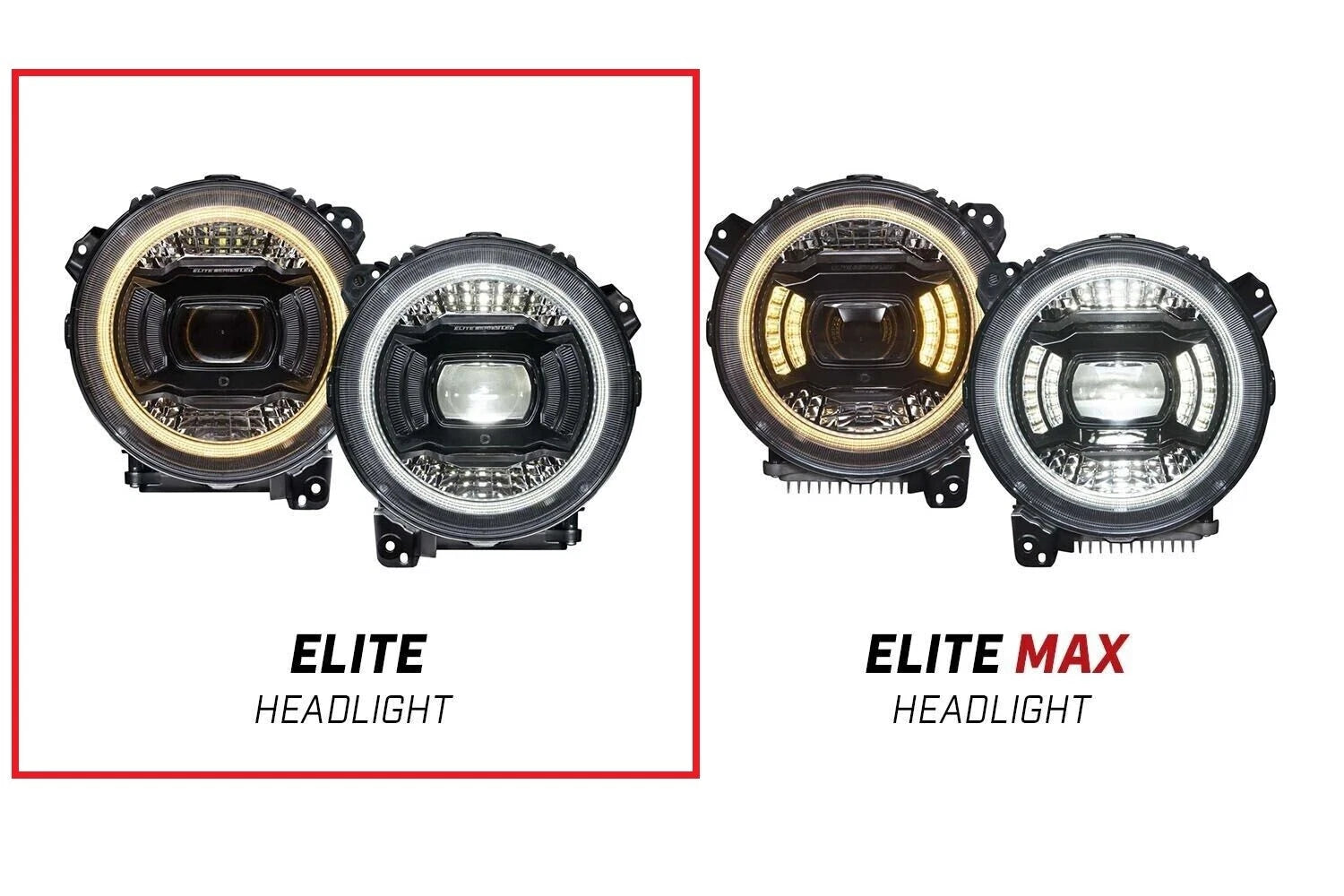 LED Headlights Elite Replacement for 2018-2023 Jeep Wrangler JL (Pair)
