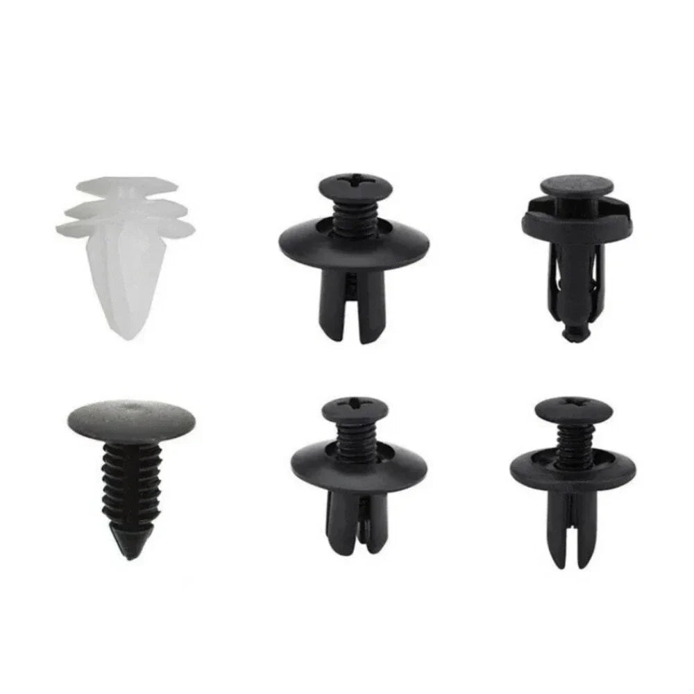 100x Push Retainer Pins for Bumper Door Trim Panel Fasteners - Mixed Size