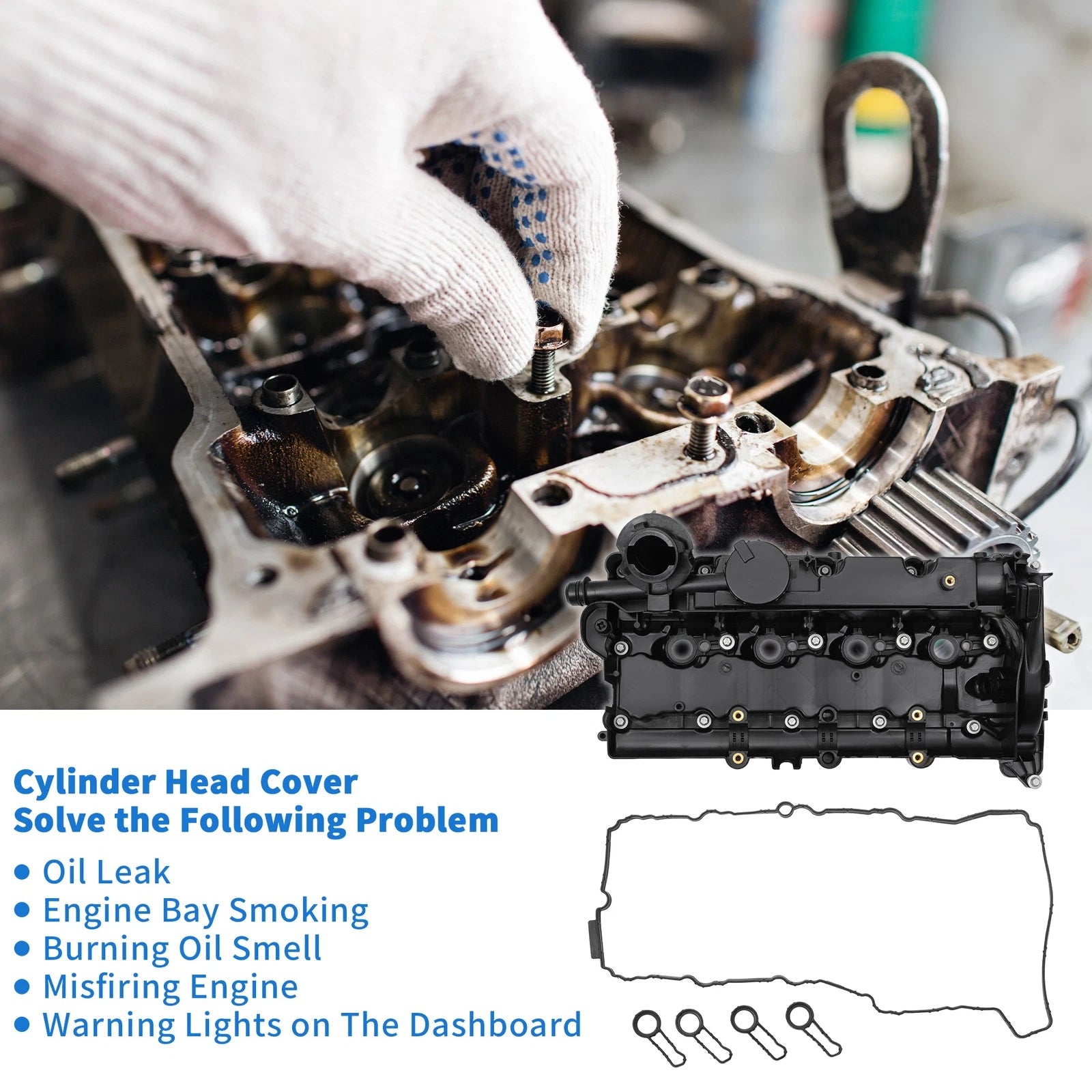 Front Engine Valve Cover with Gasket No. 11128508570 for BMW X3 (2008–2010)