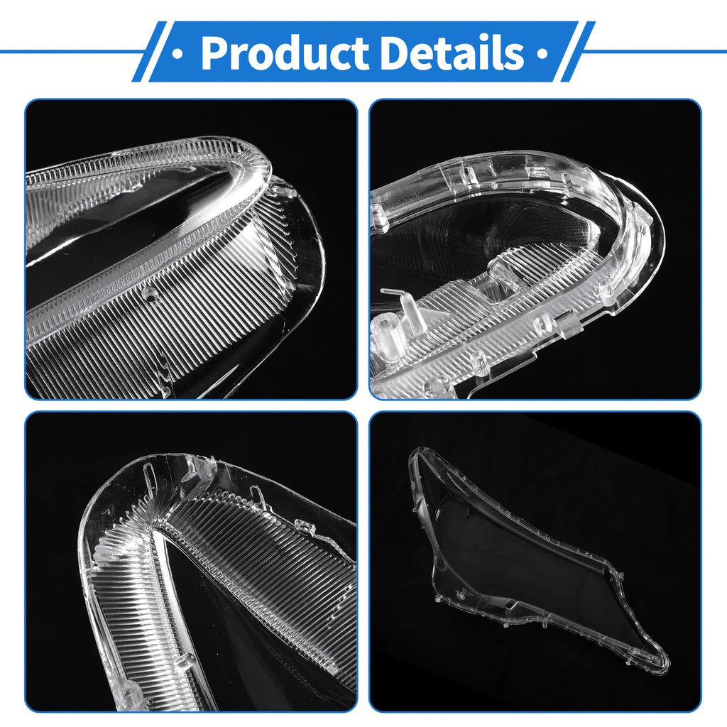 1 Pcs Headlight Lens Cover for Toyota RAV4 (2013–2015) PC Clear
