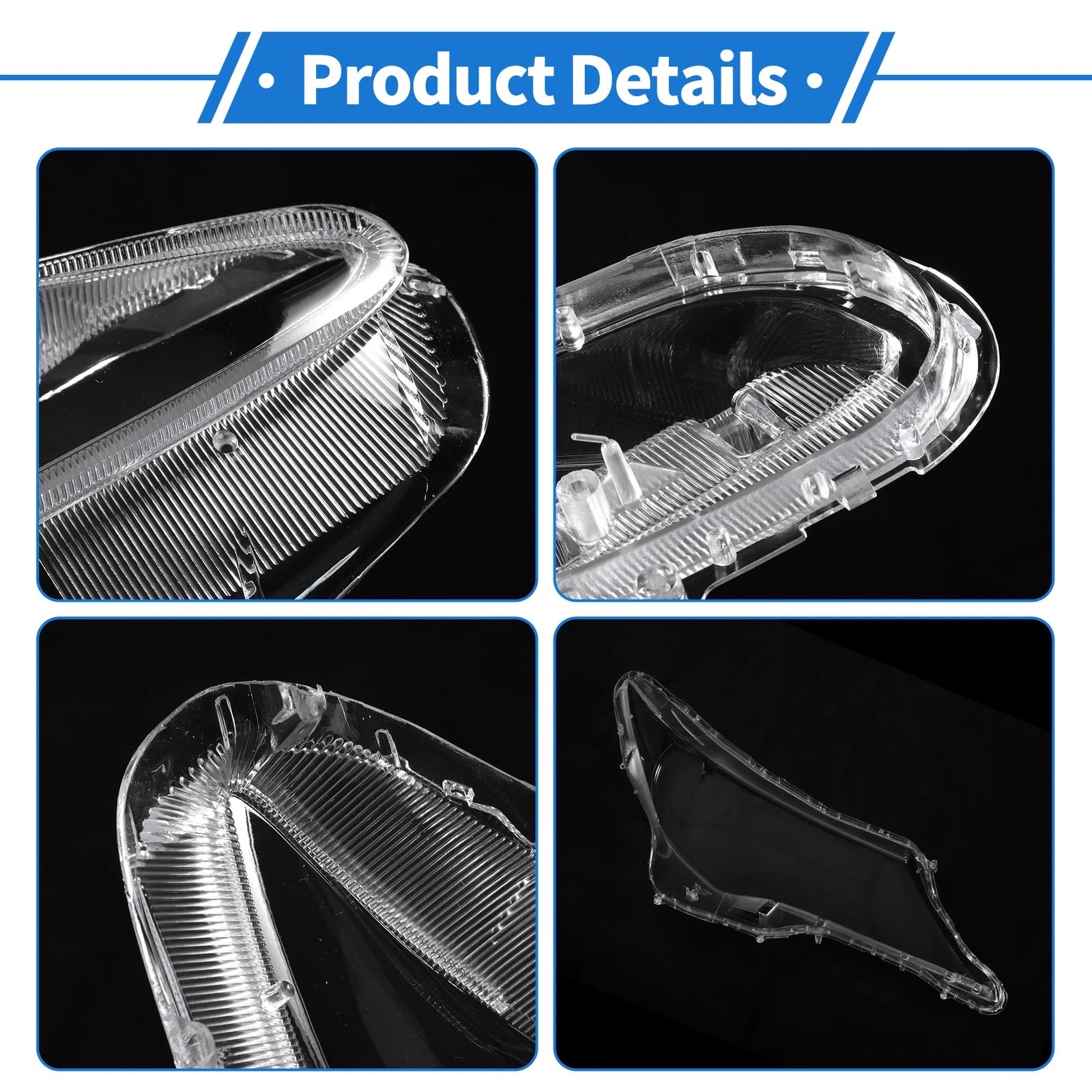 1 Pcs Headlight Lens Cover for Toyota RAV4 (2013–2015) PC Clear