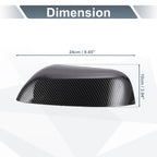 Set of 2 Rearview Mirror Cover Caps Black Carbon Fiber for Ford Explorer (2016–2019)