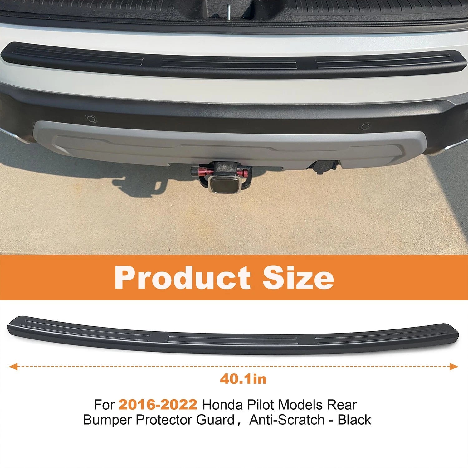 Rear Bumper Guard for Honda Pilot (2016–2022) Anti-Scratch Protector