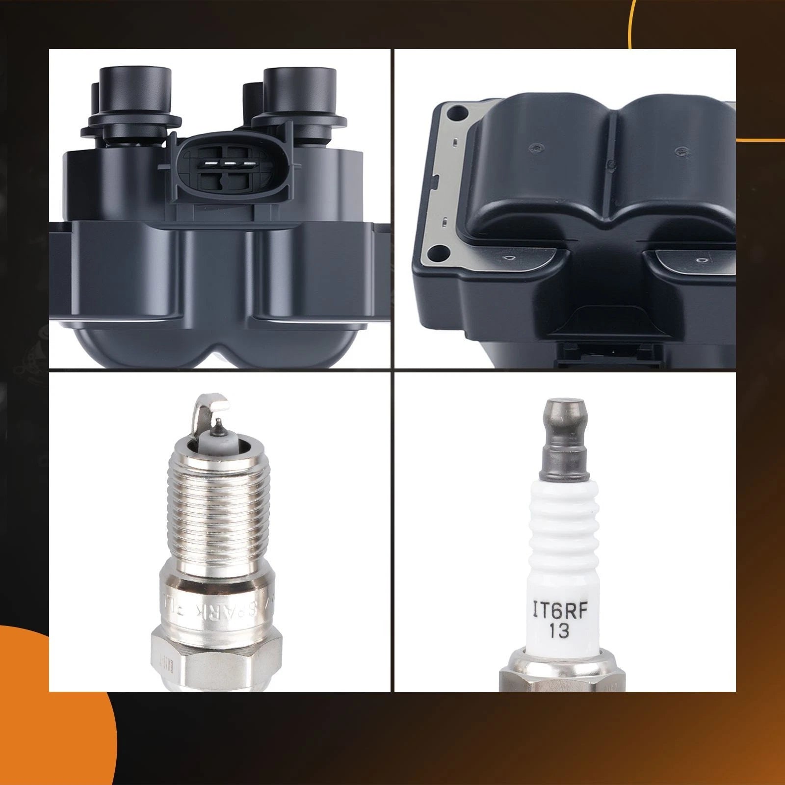 Ignition Coils and Spark Plugs Set for Ford F-250 4.6L V8 (2011–2014)