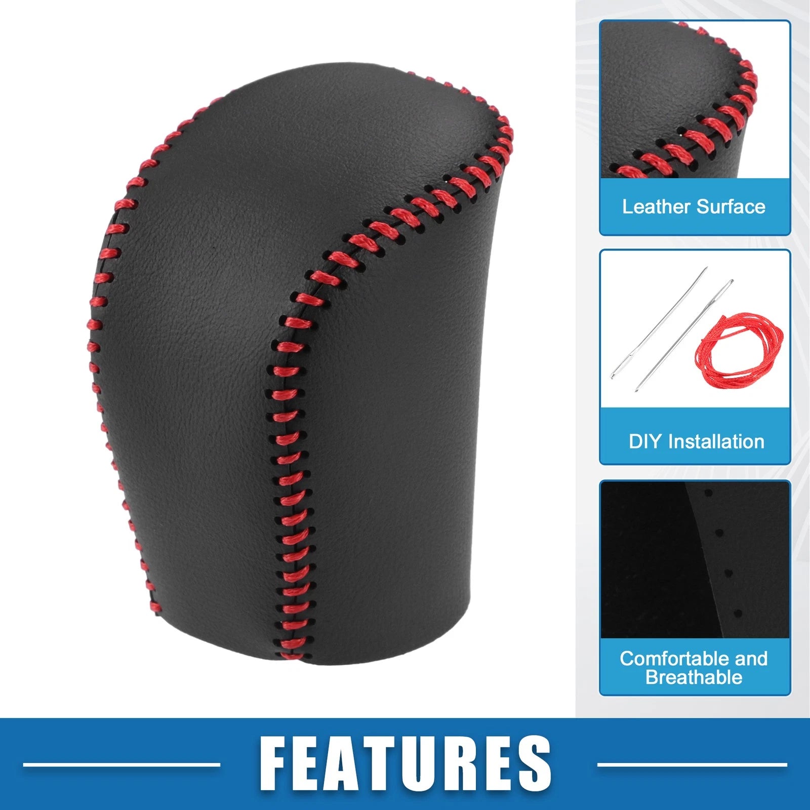 Gear Shifting Knob Cover Trim for Nissan Teana (2004–2007) Black Red