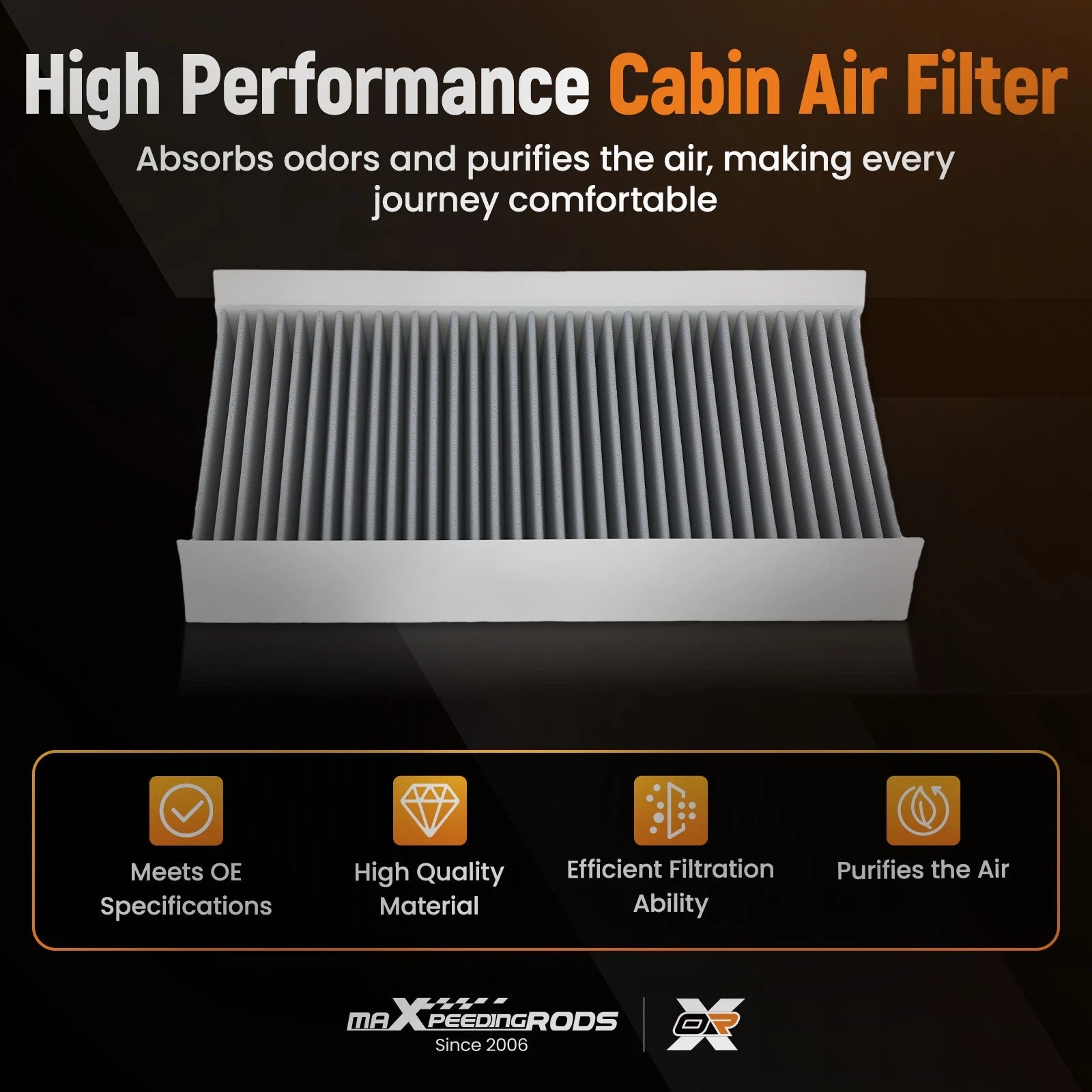 Cabin Filter for Land Rover LR3 (2005–2009), LR4 (2010–2016), JKR500010