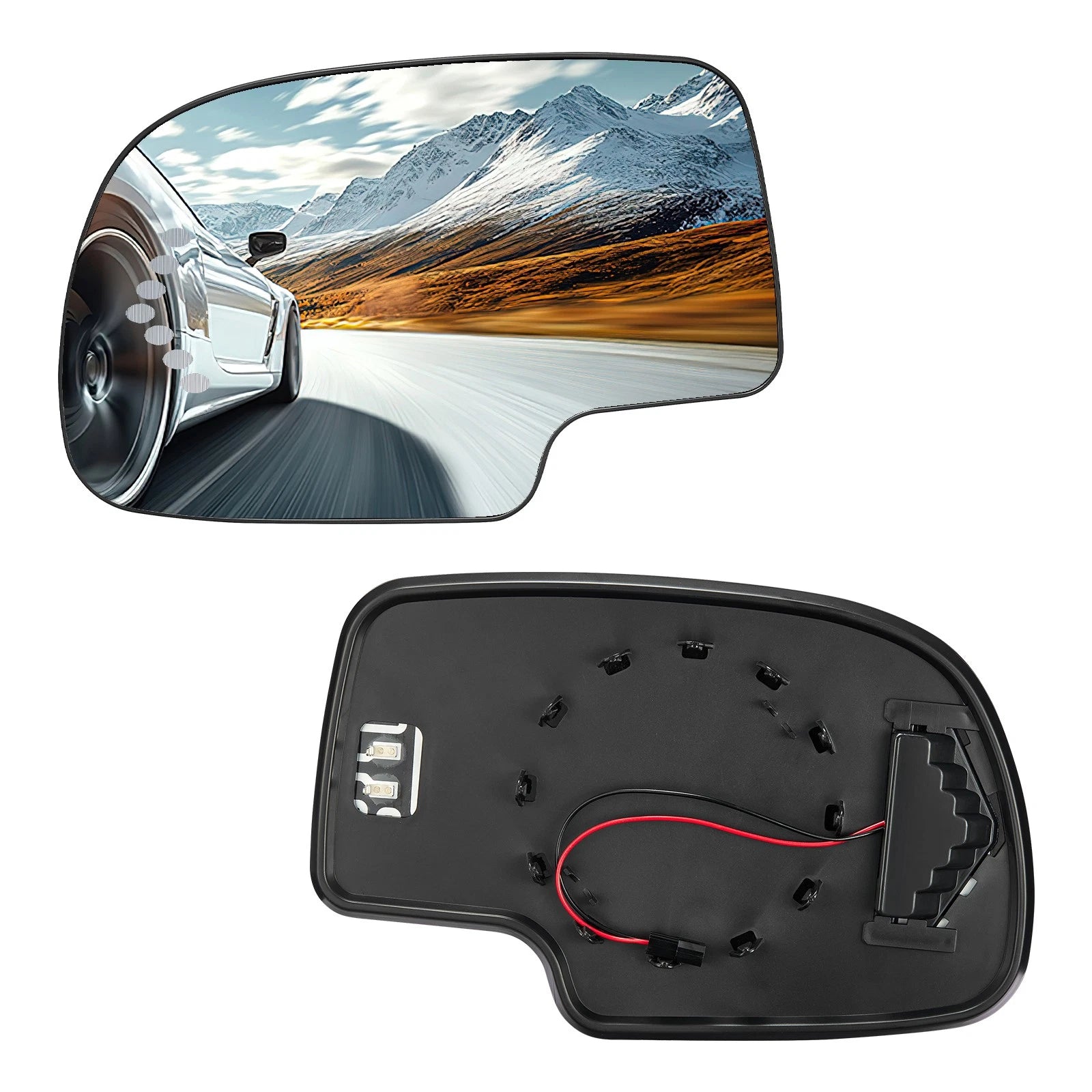 Heated Mirror Glass with Turn Signal Left Side for 2003-2006 Chevy Silverado 3500
