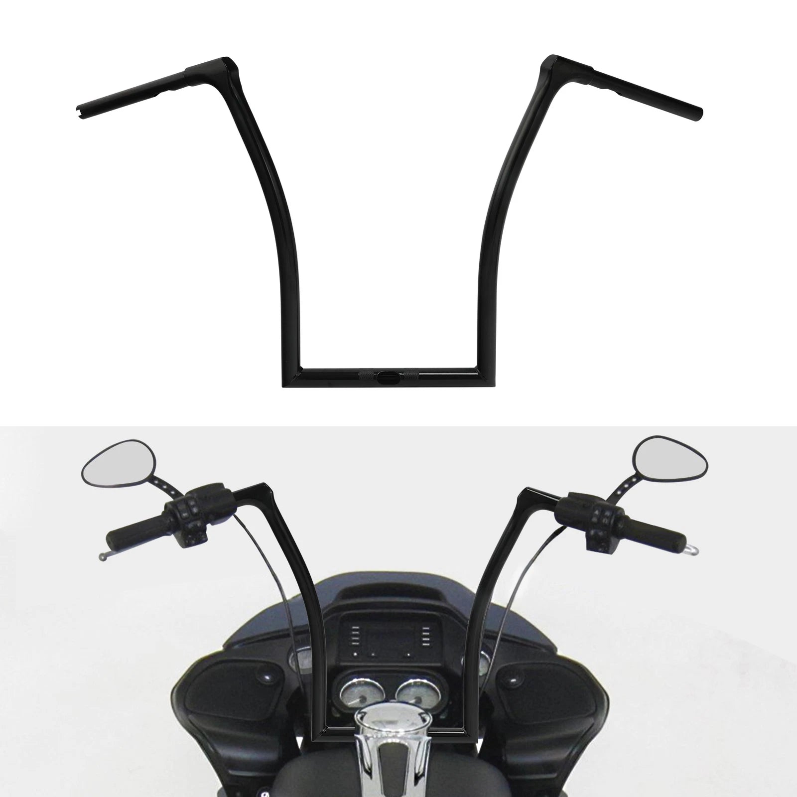 17" Black Fused Bar Handlebar for Harley Road Glide FLTR (2015–2023)