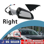 Right Passenger Side Mirror for Tesla Model 3 (2017–2023) Heated Power Fold Black