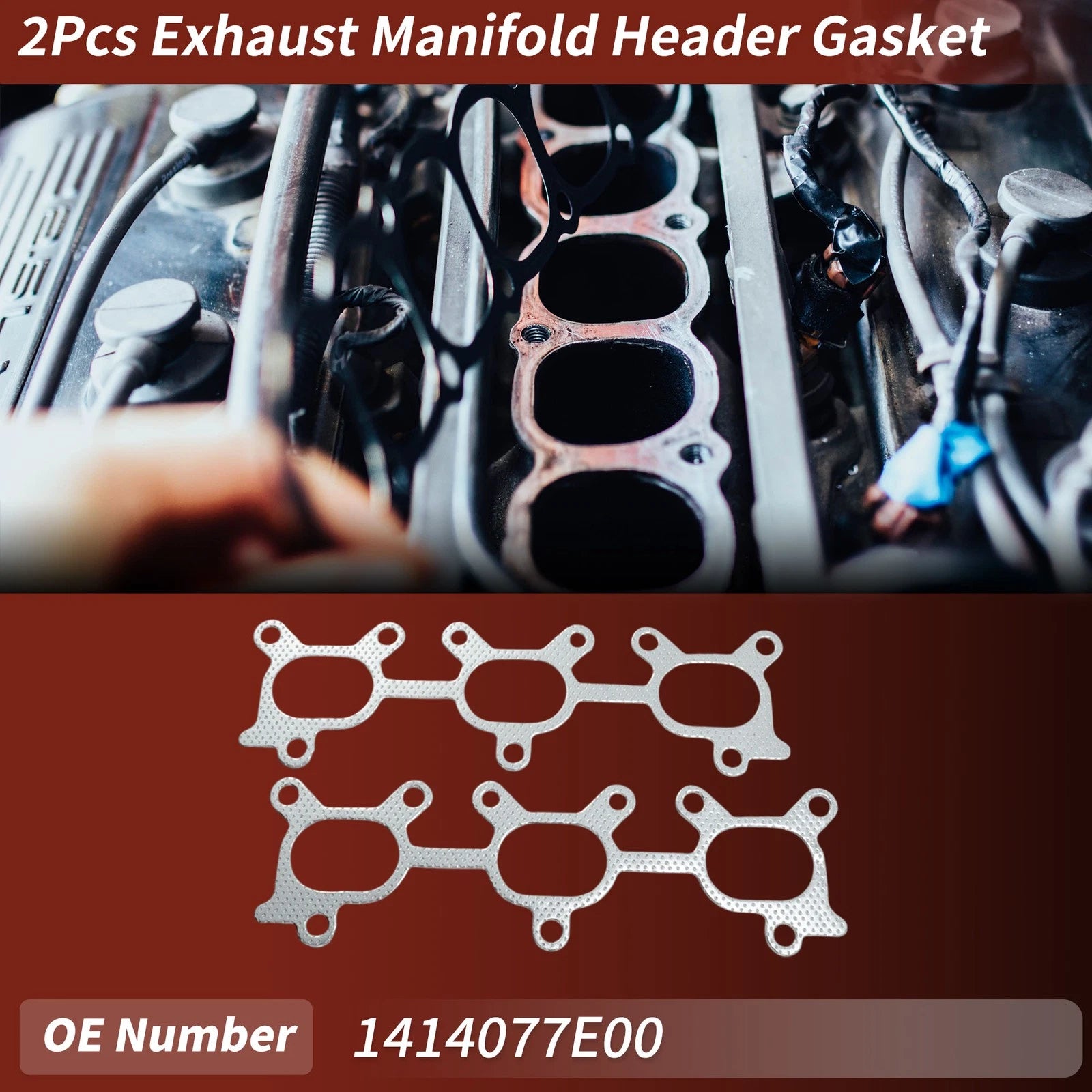Exhaust Manifold Header Gasket for Chevrolet Tracker (2000–2002) No. 1414077E00