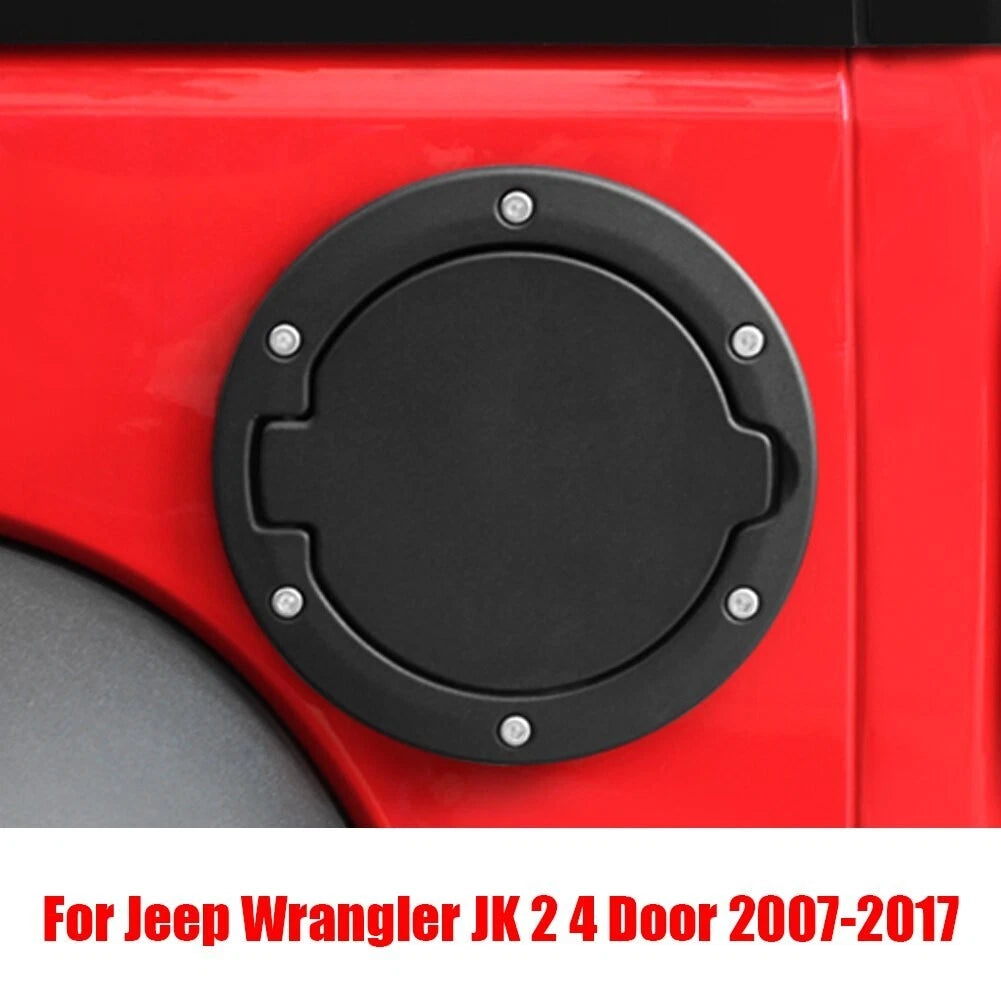 Gas Cap Cover for Jeep Wrangler JK (2007–2018) - Black Fuel Filler Door