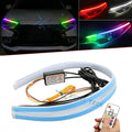 2PCS 24" RGB Slim Sequential Flexible LED DRL Turn Signal Strip for Universal (—)