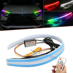 2PCS 24" RGB Slim Sequential Flexible LED DRL Turn Signal Strip for Universal (—)