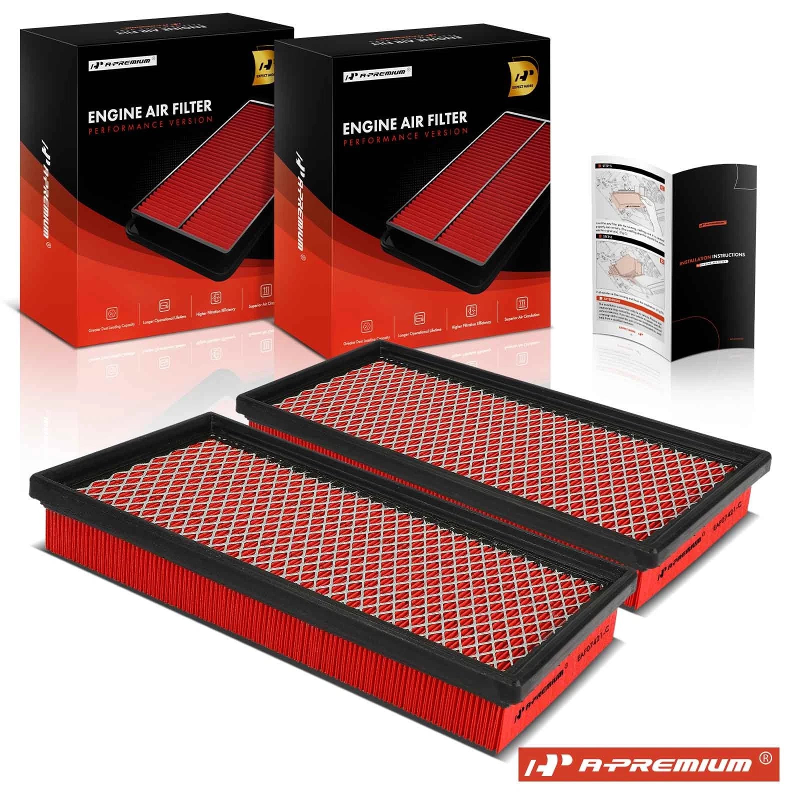 2X High Performance Engine Air Filter for Chevy Camaro (1993–1997)