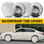 Set of 4 Tire Wheel Covers for RV Trailer (27-29 Inch) Silver