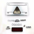 Chrome Layback License Plate Mounting Kit for Harley SuperLow XL883L (2011–2016)
