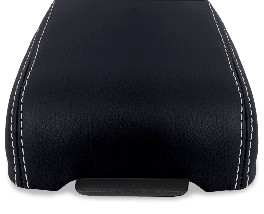 Leather Console Armrest Cover for Chevrolet Colorado (1995–2005) White Stitch