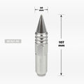 Set of 20 M12X1.5 Silver JDM Conical Wheel Lug Nuts + Spike + Extension 20mm