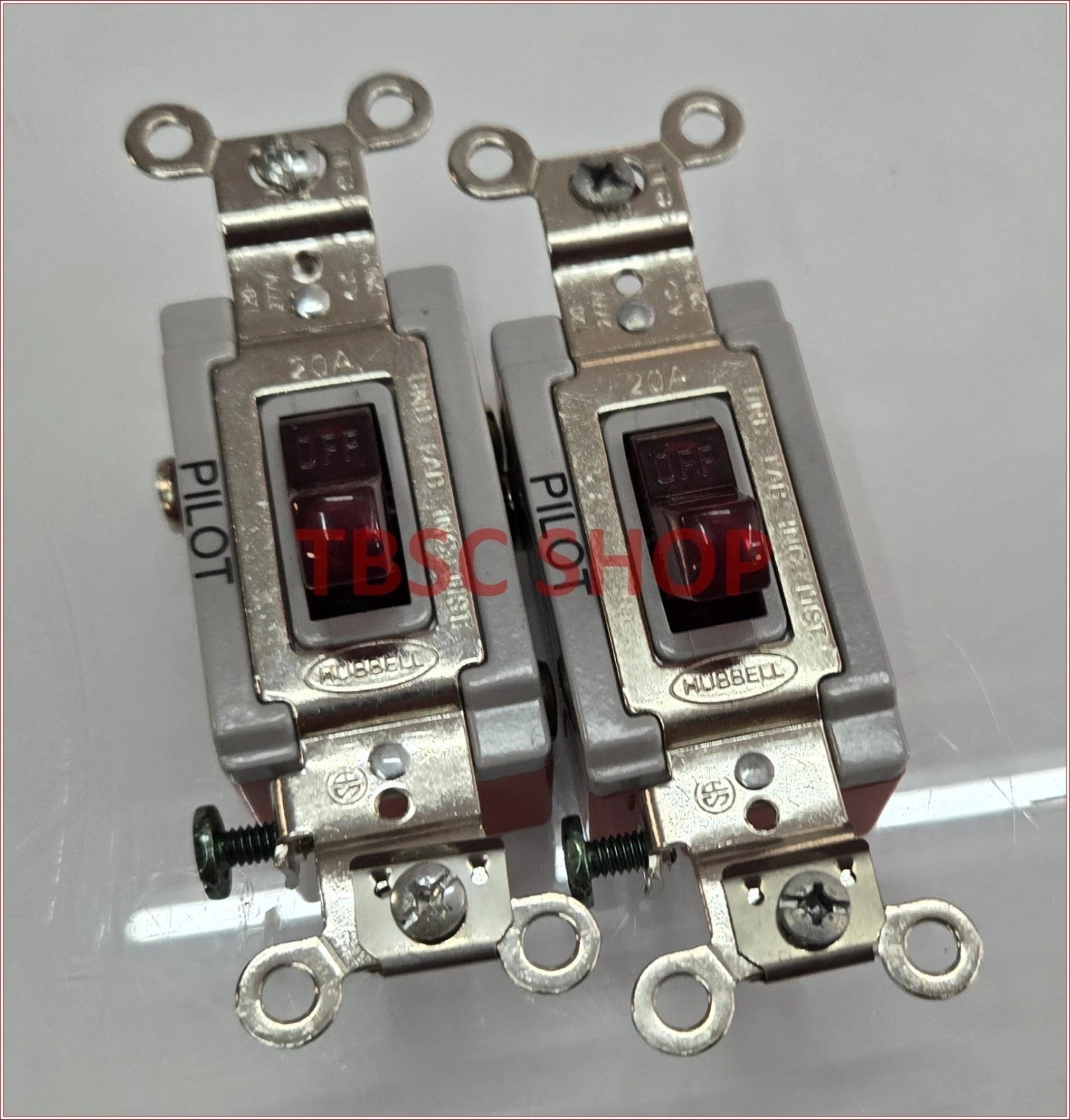 2 Pack Pilot Light Handle for Hubbell Toggle Switch 20A 120V