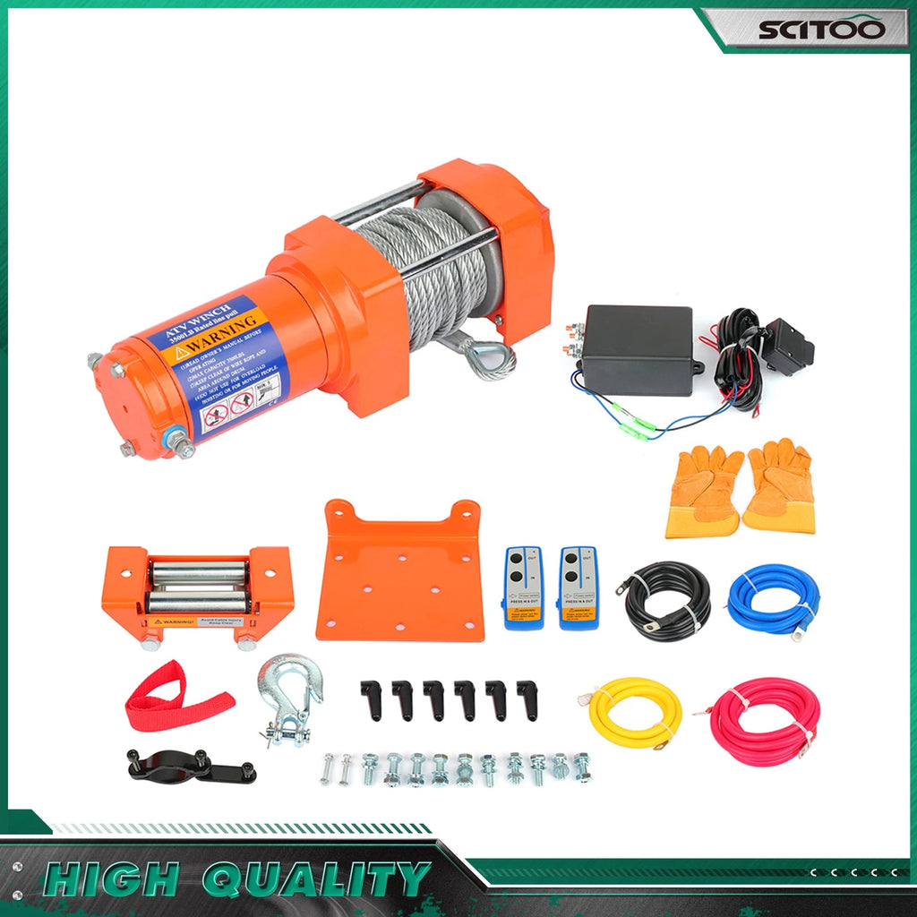 12V 3500LBS Electric Winch for Towing Truck (Off Road)