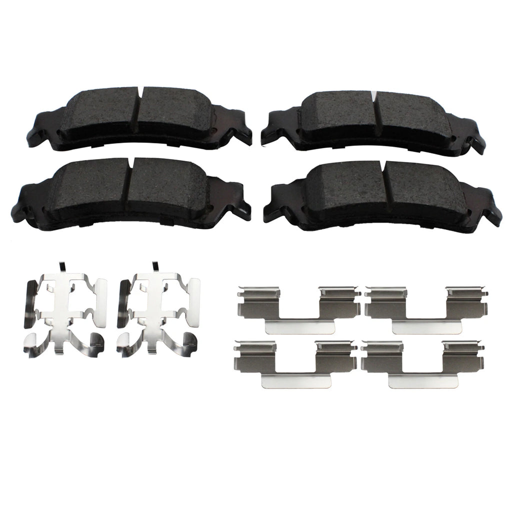 Set of 4 Akebono ProACT Rear Ceramic Brake Pads for Cadillac DTS (2006–2011)