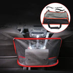 Car Seat Back Organizer Bag for Universal Vehicles (Black/Red)