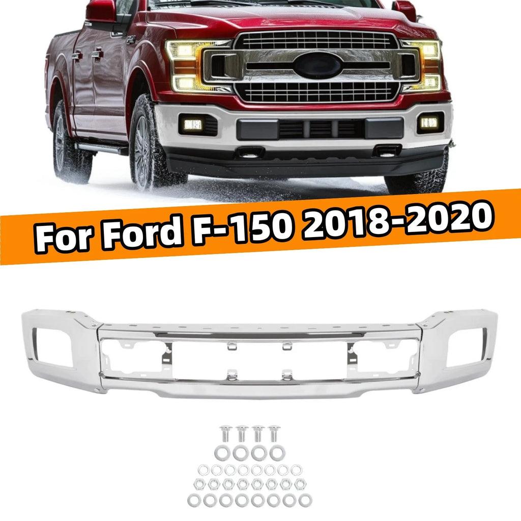 Chrome Steel Front Bumper Face Bar for Ford F-150 (2018–2020)