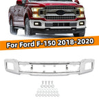 Chrome Steel Front Bumper Face Bar for Ford F-150 (2018–2020)