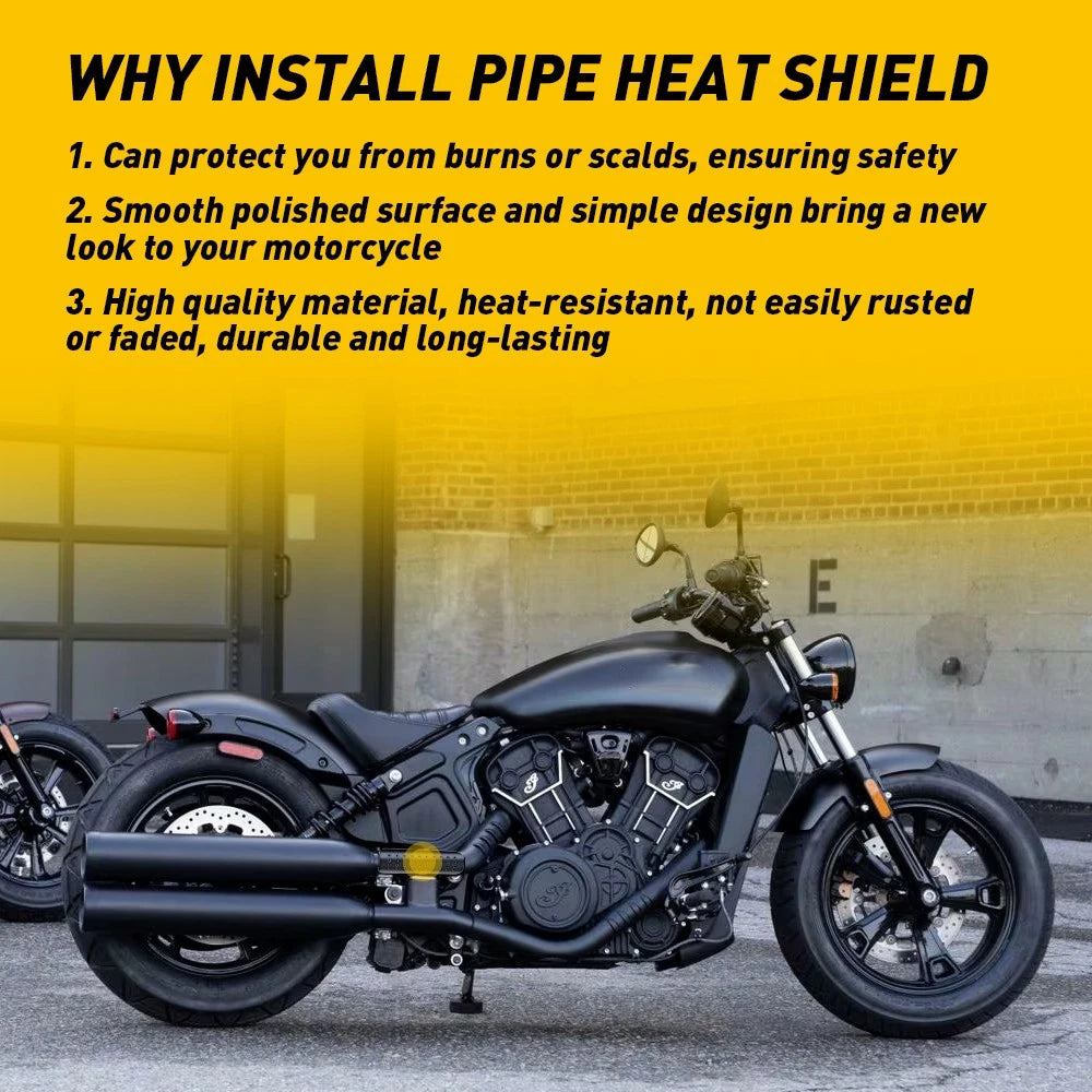 Exhaust Pipe Muffler Heat Shield Cover for Motorcycle (Universal)