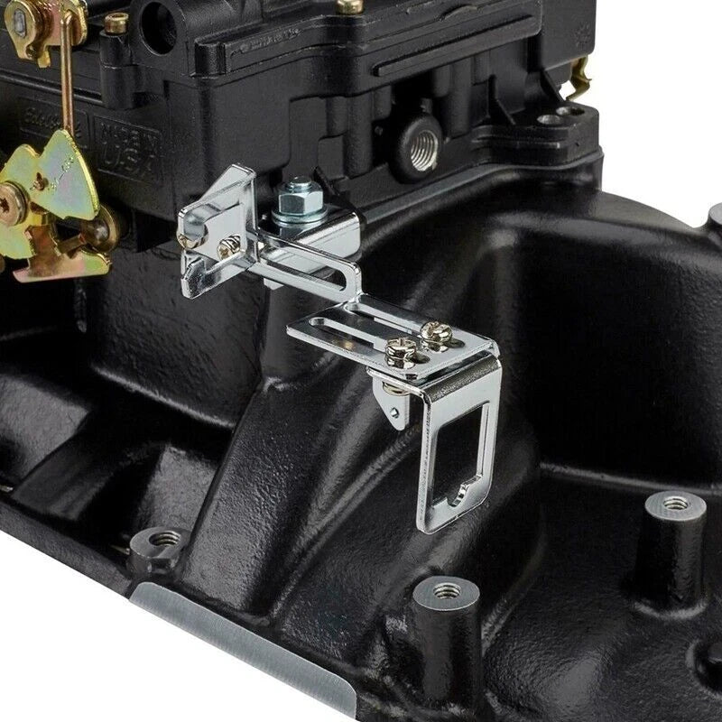 Chrome Steel Throttle Cable Bracket for Chevy SBC BBC Holley (Fits 1960–2023)