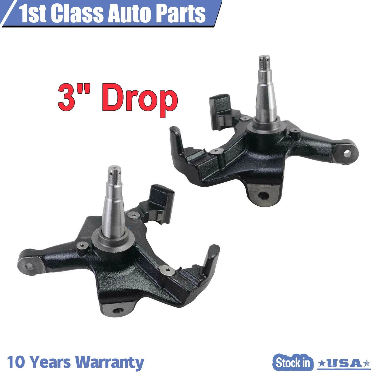 Set of 2 Drop Spindles for Chevy GMC C30 C3500 2WD (1975–1991)
