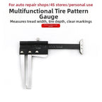 Tire Tread Depth Gauge & Brake Disc Thickness Tool for Vehicles