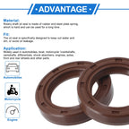 2X Oil Seal Rotary Shaft Seal for Various Models (25x37x7mm) FKM Rubber