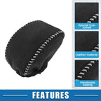 Gear Shifting Knob Cover for Toyota RAV4 (2019–2022) Black Gray Stitches