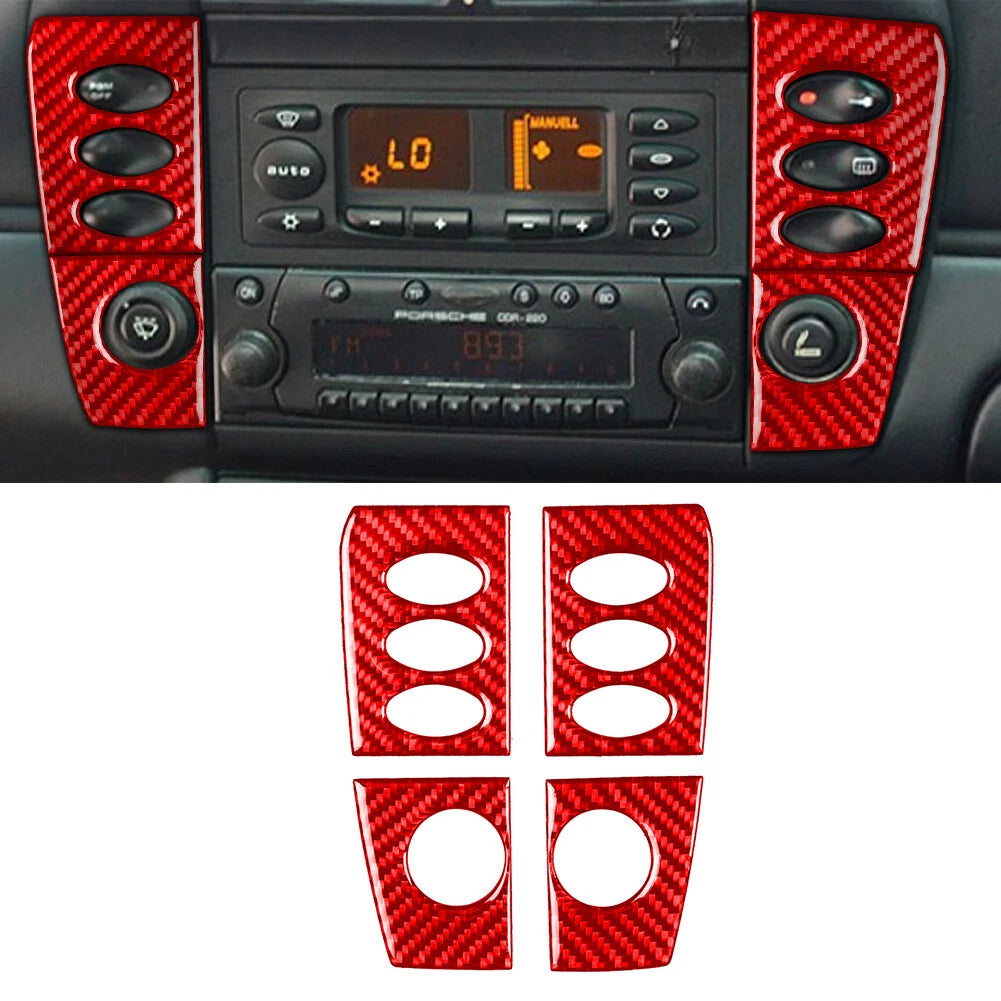 Set of 4 Radio Control Switch Panel Cover Trim for Porsche Boxster 996 (1998–2004)