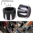Chrome Axle Front Cap Nut Cover for Harley Softail Dyna Touring (2002–2011)