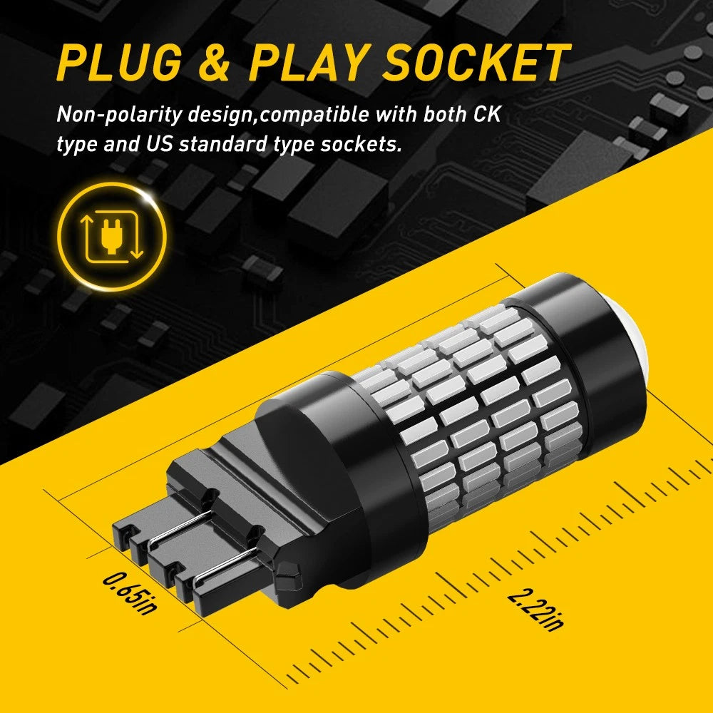 Set of 2 Red LED Turn Signal Bulbs for Make Model