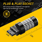Set of 2 Red LED Turn Signal Bulbs for Make Model