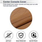 Center Console Cover with Storage Bag for BMW 5 Series (2011-2017) Light Brown