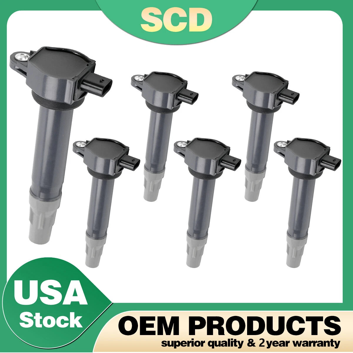 Set of 6 Ignition Coils for Chrysler Sebring, Journey (2006–2010) UF502